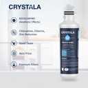 Crystala Filters LT1000PC Replacement Water Filter, Compatible with LT1000PC/PCS, LT1000PC, LT-1000PC, ADQ747935 ADQ74793504 Water Filter and LT120F ADQ73334008 Fresh Air Filter 4 Pack