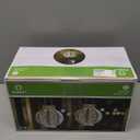 MAGGIFT 2 Pack Hanging Solar Lights Outdoor Solar Lights Retro Hanging Solar Lantern with Handle, Beige White