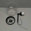 Yosoan Brass Boho Vanity Bathroom Wall Sconce, 1-Light Indoor Hardwired Wall Mounted Vintage Industrial Fixture Lights with Double Hole Round Glass Lamp for Mirror, Living Room, Hallway(Black)