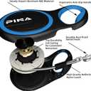 PINA Retractable Dog Leash, 26ft Dog Leash for Small Medium Large Dogs Up to 110lbs, 360 Tangle-Free Strong Reflective Nylon Tape, with Anti-Slip Handle, One-Handed Brake, Lock - Black Blue