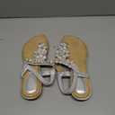 Generic Women Sandals Spring Summer Shoes Beach Bohemia Flower Crystal Flip Flops Sandal Casual Shoes, 10, Silver