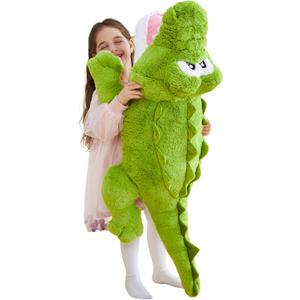 IKASA Giant Crocodile Stuffed Animal Plush Toys,Soft Toy 30" Alligator Large Cute Huge Jumbo Big Size Kawaii Fluffy Fat Plushie,Gifts for Kids