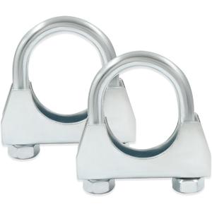 1-1/4'' U Bolt Muffer ExhaustHeavy Duty Exhaust Clamp with Saddle Style U-Bolt Pack of 2