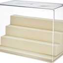 BOHOIDEE 4 Tiers Clear Display Case for Figures, Stackable Acrylic Storage Organizers Box with Cover, Large Dustproof Showcase for Collectibles Action Figure(1, Large)