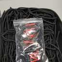 [Premium] 5'x7' Heavy Duty Cargo Net Stretches to 10' x 14', Extra Thick 10mm Cord Bungee Cargo Netting for Pickup Truck Bed, Roof Rack Net & 12 PCS Steel Carabiners