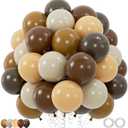 100pcs Brown Balloons Set - Dark Brown, Coffee, Sand White & Neutral Balloons for Boho, Safari, Cowboy, Bridal Baby Shower, Graduation Party Decoration