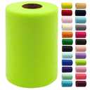 Lime Green Tulle Fabric Rolls 6 Inch by 100 Yards (300 feet) Fabric Spool Tulle Ribbon for DIY Tutu Bow Halloween Decorations Baby Shower Birthday Party Wedding Christmas Craft Supplies