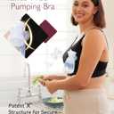 Momcozy Hands Free Pumping Bra, Adjustable Breast-Pumps Holding and Nursing Bra, Pumping & Nursing Bra in One (Black), XXL