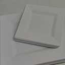 SETUP 60-Piece White Square Plastic Dinnerware Set  30 9.5" Dinner & 30 6.5" Salad Plates  Heavy-Duty Disposable for Weddings, Catering, Parties