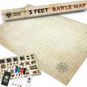 Melee Mats DND Map Starter Kit - 24 x 36", Wet/Dry Erase Battle Terrain Grid - Ultimate Tabletop Gaming Experience with Accessories (Version 1)