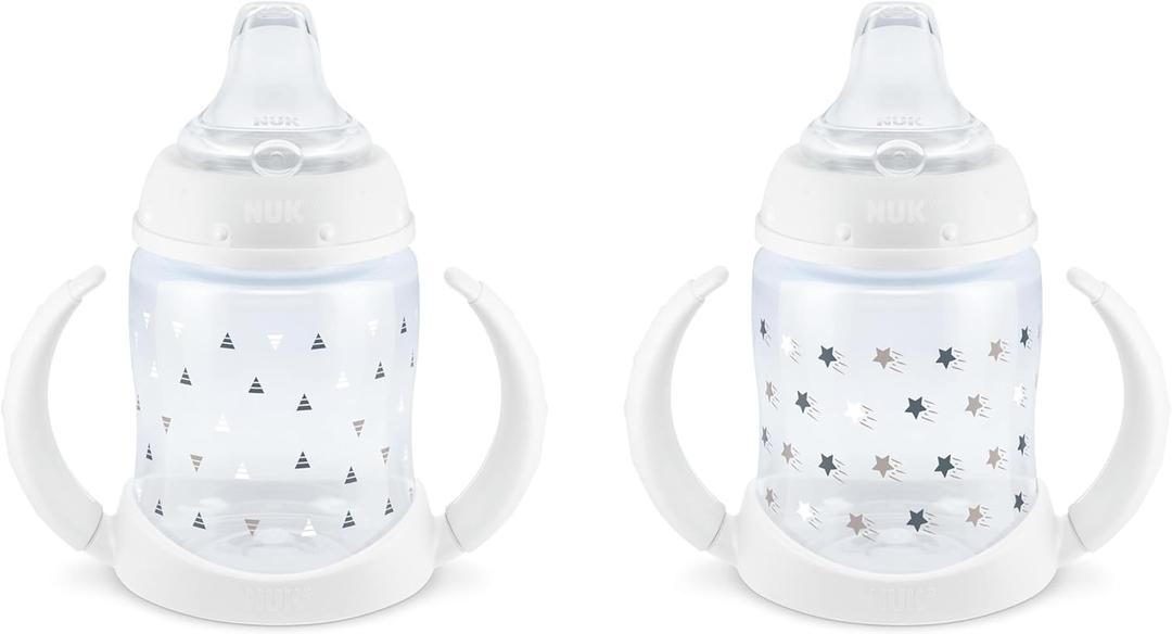 NUK Learner Cup, 6+ Months, Timeless Collection, 5 Oz, Pack of 2 BPA Free, Spill Proof Sippy Cup