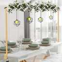Over The Table Rod Stand with Clamps Adjustable 46"-100'' Length 29"-55" Height Gold Table Balloon Arch Stand with Storage Bag, Metal Decorating Rod Hanging