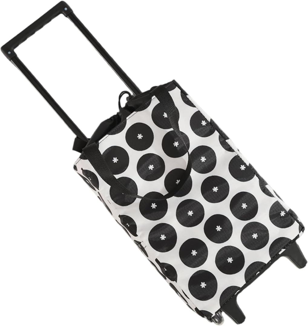 Shopping Bag with Wheels, Shopping Trolley with Cooling Compartment, Foldable Shopping Trolley, Grocery Trolley, Easy to Store, Space-saving, Reusable, for Home and Supermarket