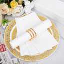 DaYammi 200 PCS White Napkins Disposable Hand Towels, Soft and Absorbent Linen Feel Dinner Napkins, Napkins Everyday, Elegant Decorative Paper Guest Towels for Kitchen Bathroom Wedding Party