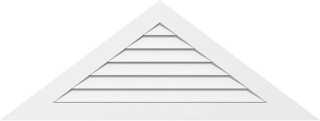 Ekena Millwork GVPTR32X1301SF Triangle Surface Mount PVC Gable Vent, Factory Primed White