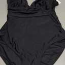 Eomenie Women's One Piece Swimsuit Tummy Control Bathing Suit V Neck Slimming 1 Piece Swimwear (Medium, Black)
