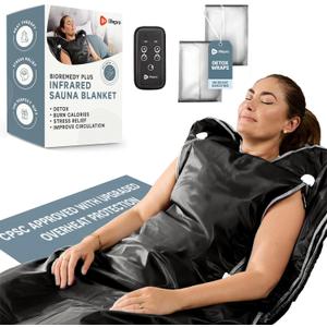 LifePro BioRemedy Infrared Sauna Blanket for Home Relaxation Detox, 76” L × 36” W