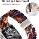 V-MORO Resin Bands Compatible with Apple Watch Series 11/10/9/8/7 Band Lightweight Tortoise Fashion Bracelet Strap Replacement for iwatch Series SE/6/5/4/3/2/1 Women Men 42mm/41mm/40mm/38mm