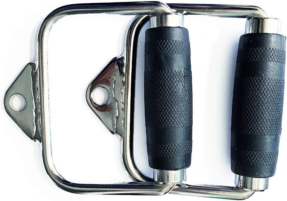 LAT Pull Down Bar, Strength Training Deluxe Single Double D Handle Tricep Rope, V-Shaped Rotating Straight Press Down Bar for Weight Workout, Cable Machine Accessories, Single x2