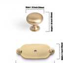 Goo-Ki Champagne Bronze Zinc Alloy Cabinet Knob with Backplate - Single Hole Center Cabinet Pull Hardware for Bedroom, Kitchen, 2 Pack8611-G013