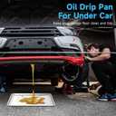 2Pcs Stainless Steel Oil Drip Pan for Under Car, 24 x 16 x 1.9 Inch Metal Oil Drain Pan for Oil Change, Automotive Large Drip Tray Oil Catch Pan Replacement Tray to Keep Garage Floor Clean