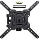 Full Motion TV Wall Mount, TV Mount for 26-55 inch LED TVs Monitors, Tv Brackets for Wall Mount with VESA 400x400mm up to 77lbs, Swivel Tilt Extension with Articulating Arms