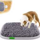 Snuffle Mat for Dogs, 17" x 21" Dog Snuffle Mat Interactive Feed Game for Boredom, Encourages Natural Foraging Skills and Stress Relief, Easy to Fill Machine Washable (Grey)