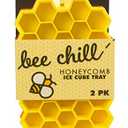 Evriholder Bee Chill Ice Trays, Silicone Ice Tray for Making Hexagonal Ice, Includes 2 Trays, Yellow and Orange