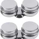 AUEAR, 2 Pack Stainless Steel Oil Painting Double Palette Cup with Screw Lid Dipper Clip for Watercolor Gouache