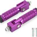 XINGWU M8 Motorcycle Foot Pegs 90 Degree Foldable Bike Pegs CNC Anti-Skid Universal for Super 73 Yamaha Honda Suzuki Aprilia Electric Car Motorbike Scooter Mini Bike Ebike Dirt Bike Go Kart (Purple)