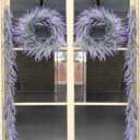 Summer Lavender Door Wreath, 20Inch Summer Front Door Wreath, All Seasons Wreaths Purple Artificial Lavender Wreaths for Outdoor Outside Indoor Wall Window Home Rustic Farmhouse Decorations