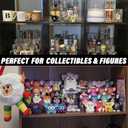 AZEAM Acrylic Riser,Clear Display Risers Stand Perfume Organizer Cologne Acrylic Shelves 3 Tiered Cupcake Shelf for Amiibo Funko POP Figures Food Desserts Holder Collection Cosmetic Vendor Product