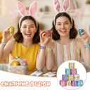 24 Pcs Easter Slap Bracelets Bulk Easter Basket Stuffers Snap Wristband with Cards for Egg Hunt Egg Fillers Gifts Sunday School Party Favors