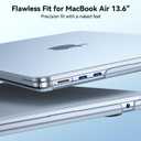 EooCoo Case Compatible with MacBook Air 13 inch M5 2026-2022 M4 M3 M2 A3449 A3240 A3113 A2681, Matte Hard Shell Scratch Resistant Protective Cover Compatible for MacBook Air 13.6 inch, Frost SkyBlue