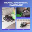 FEPPO Mattress Vacuum Cleaner, 16Kpa Bed Vacuum Cleaner with 253.7nm UV-C Light, 140F Heat, HEPA Filter & Ultrasonic, Versatile Handheld Vacuums for Bed, Sofa, Couch, Crib(Corded, 500W) (Violetgrey)