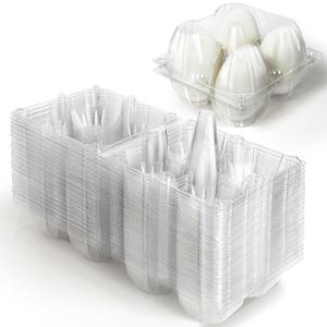 tutata Goose Egg Cartons, 40 Pack, 1/3 Dozen Jumbo Egg Carton, Plastic Box, Blank Top