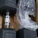 Fitvids Rubber Encased Hex Dumbbell, 25LB Pair