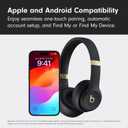 Beats Solo 4 - Wireless On-Ear Bluetooth Headphones, Up to 50-Hour Battery Life, Ultra-Lightweight Comfort, Powerful and Balanced Sound, Apple & Android Compatible - Black & Gold