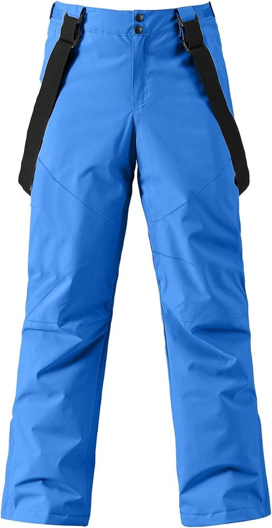 YEEFINE Men's Ski Snow Pants Insulated Waterproof Snowboard Cargo Pants Bibs Regular Fit, Size M