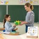 Thank You Teacher Ceramic Plaque Gifts - Teacher Appreciation Gifts for Women, Men, New Teachers, Daycare, Preschool, Kindergarten - Retirement, First Day, Back To School, Birthday Sign Keepsake Ideas