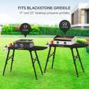 boldworks Griddle Stand for Blackstone Griddle Table Fits Blackstone Table Top Grill 17 Inch and 22 inch Portable with Folding and Height Adjustable Legs