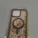 DOMAVER for iPhone 15 Pro Max Case, Magnetic Phone Case for iPhone 15 Pro Max [Compatible with MagSafe] Slim Fit Flowers Floral Design Shockproof Protective Bumper Women Men Girls Cover- Brown