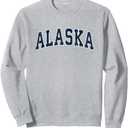 Alaska AK Vintage Sports Design Navy Design Sweatshirt 2XL