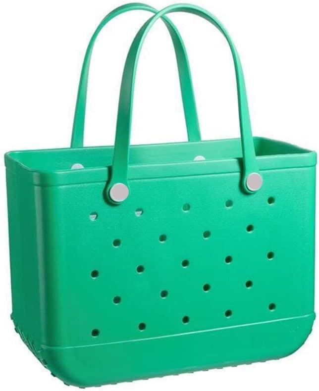 Fazhesici Large Beach Waterproof Travel Tote Bag Washable Open Tote Bag for Beach Boat Pool Work Green