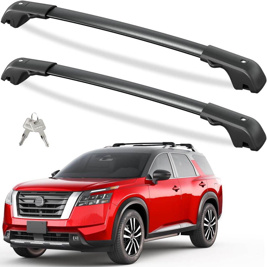 Tuyoung 300lbs Lockable Roof Rack Cross Bars Compatible with Nissan Pathfinder 2022-2026 SV SL Platinum with Raised Rails, Heavy Duty Aluminum Roof Rails Crossbars Rooftop Cargo Bars