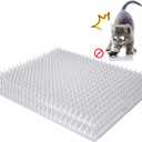 14 Pack Cat Deterrent Outdoor/Indoor Scat Mat, Pet Deterrent Training Mats, Keep Cats/Dogs Away Plastic Mats with Spikes, 23 Sq.ft, 16 x 13 Inches