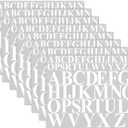 Fulmoon 8 Sheets 416 Pcs Vinyl Letters Stickers Alphabet Number Self Adhesive Letters Stick on Vinyl Waterproof Mailbox Decals for Mailbox Signs Window Door Cars(White,2 Inch, 3 Inch)