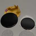 4 Pack 4” Black Circle Acrylic Plastic Discs DIY Clear Acrylic Tiles for Arts and Crafts Coasters Painting by Marketing Holders