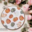 Sufamb Rustic Fall Pumpkin Round Wall Art Decor, Farmhouse Autumn Pumpkin Canvas Artwork Framed, Vintage Fall Wall Hanging Prints Decorations for Home Bedroom Living Room Kitchen Decor, 10x10 Inches (polychrome)