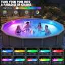 Solar Pool Lights,2026 Upgraded Solar Powered Above Ground Pool Lights,Frame Pool Light Waterproof,Swimming Pool Solar Light,Color Changing Pool Lighting for Above Ground Pool Accessories-2PCS